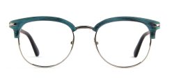 Blue Matte Browline Glasses 010825 6