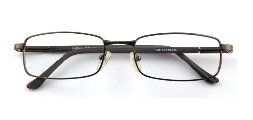 Grey Gun Metal Rectangle Glasses 110126 1