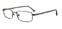 Grey Gun Metal Rectangle Glasses 110126 6