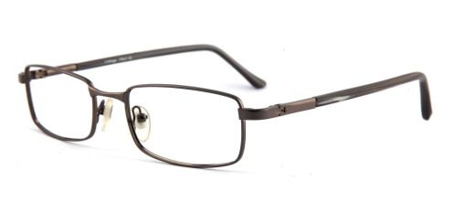 Grey Gun Metal Rectangle Glasses 110126 3